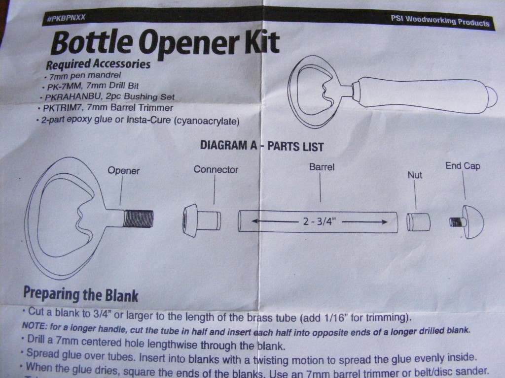 bottle opener kit