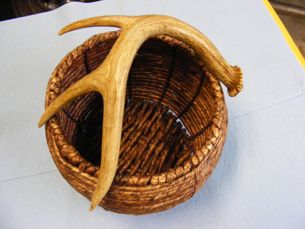 antler handle basket