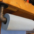 Industrial pipe paper towel holder