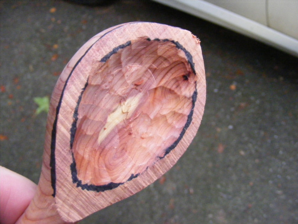 Make a cedar spoon