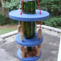 paracord wine bottle bird feeder