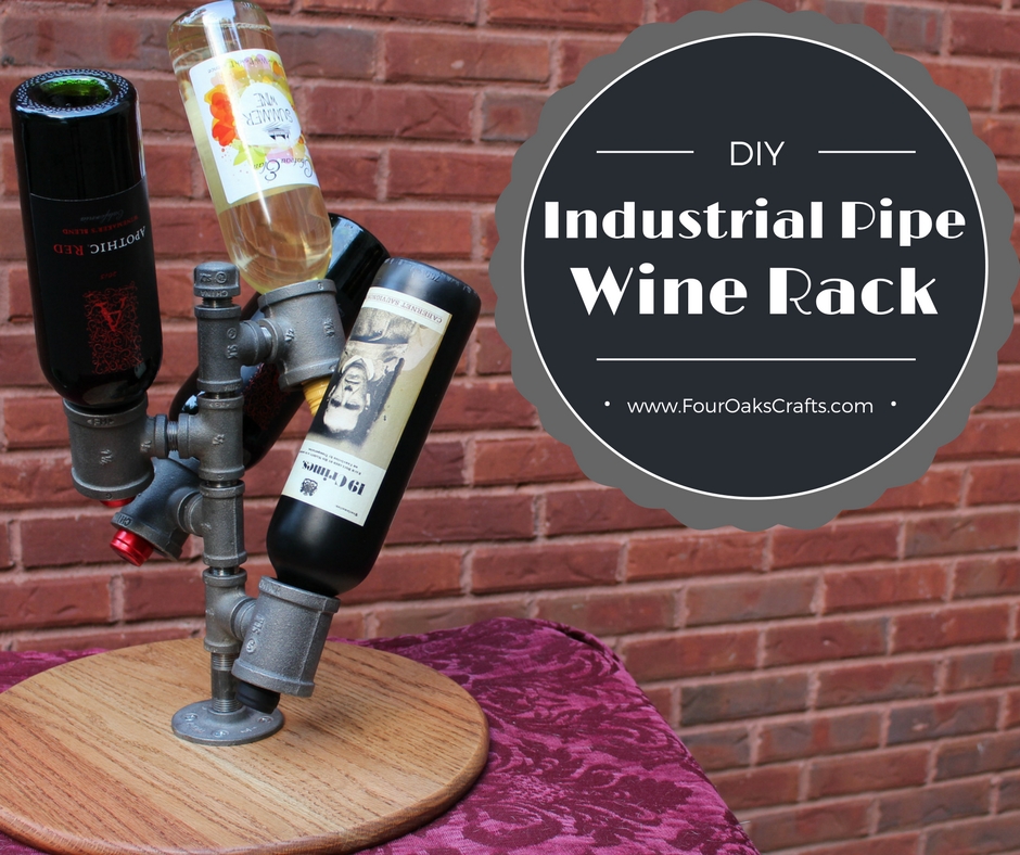 industrial pipe wine rack