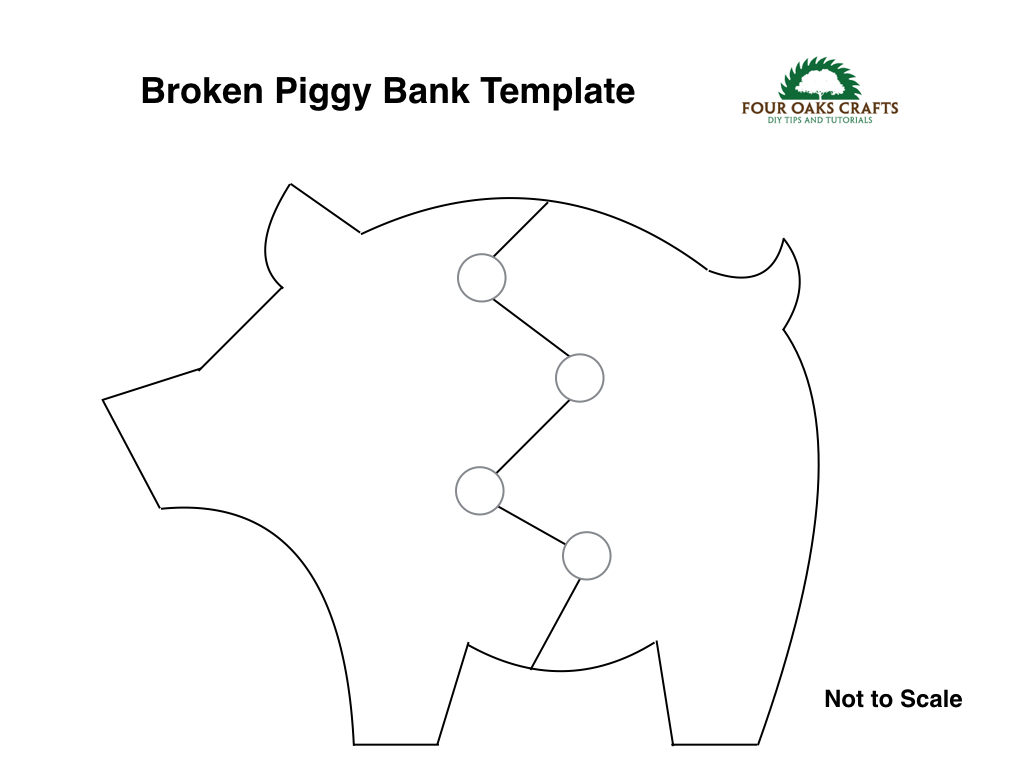 broken piggy bank template