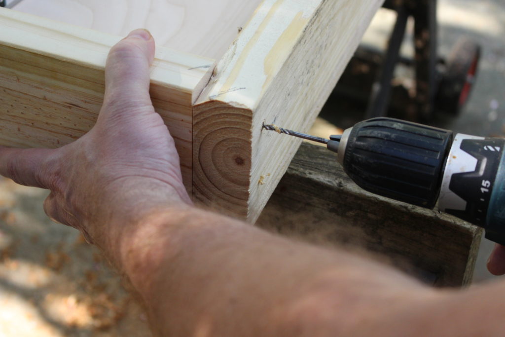 assembling corn toss boards