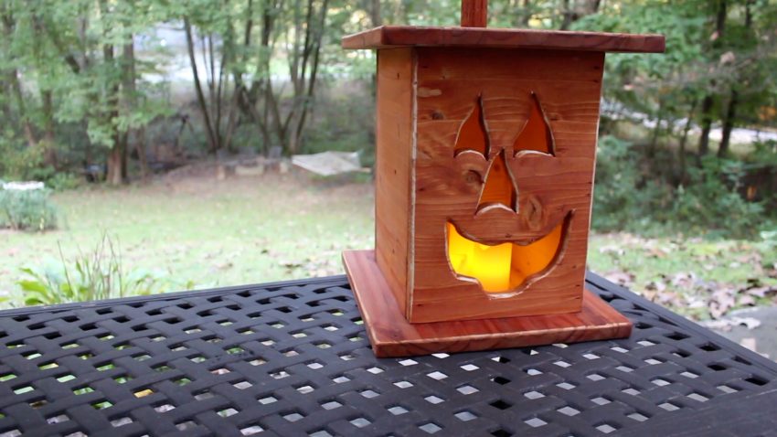 wooden Jack O Lantern